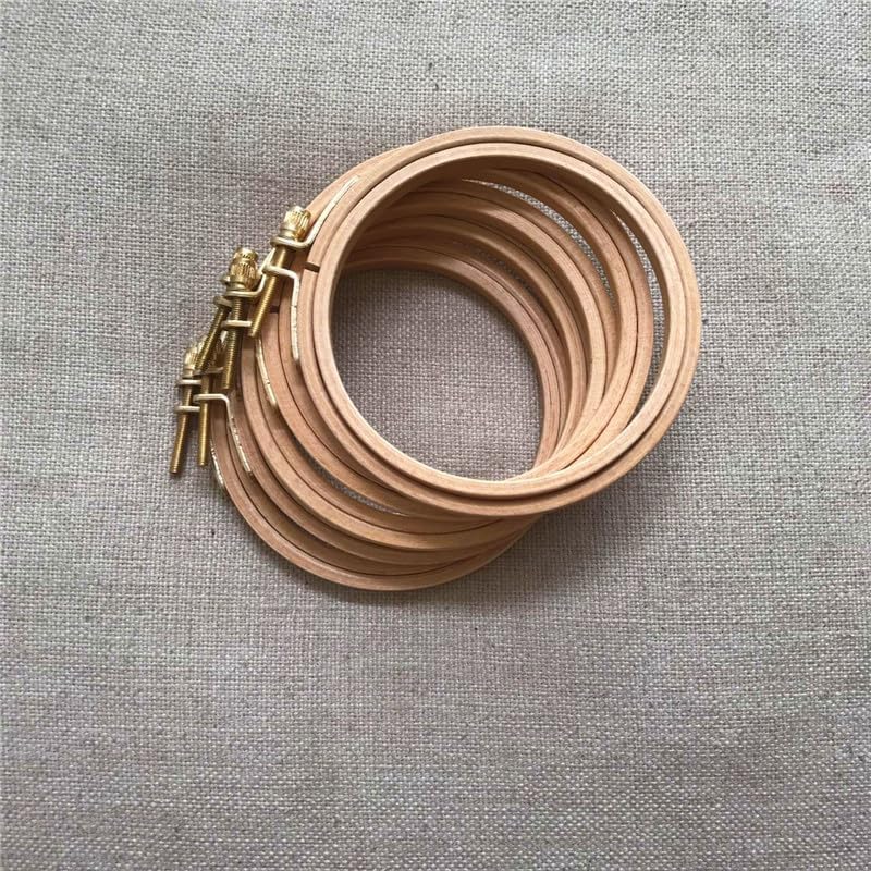 Beech Wood Embroidery Hoops - Small Round Craft Frames for Hand Stitching, Cross Stitch, DIY Art, Natural Wooden Hoops Small Wooden Craft Rings Round Stitching Frames (5pcs, 4 inch)