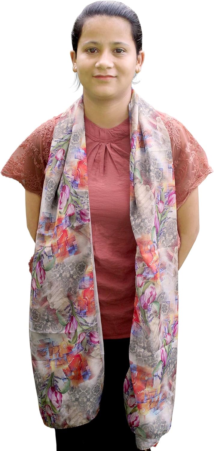 Mango Gifts Women’s Silk Sari Scarves Lot of 10 – Assorted Vintage Silk Blend Neck Scarves, Boho Head Wrap, Shawl & Fashion Accessories