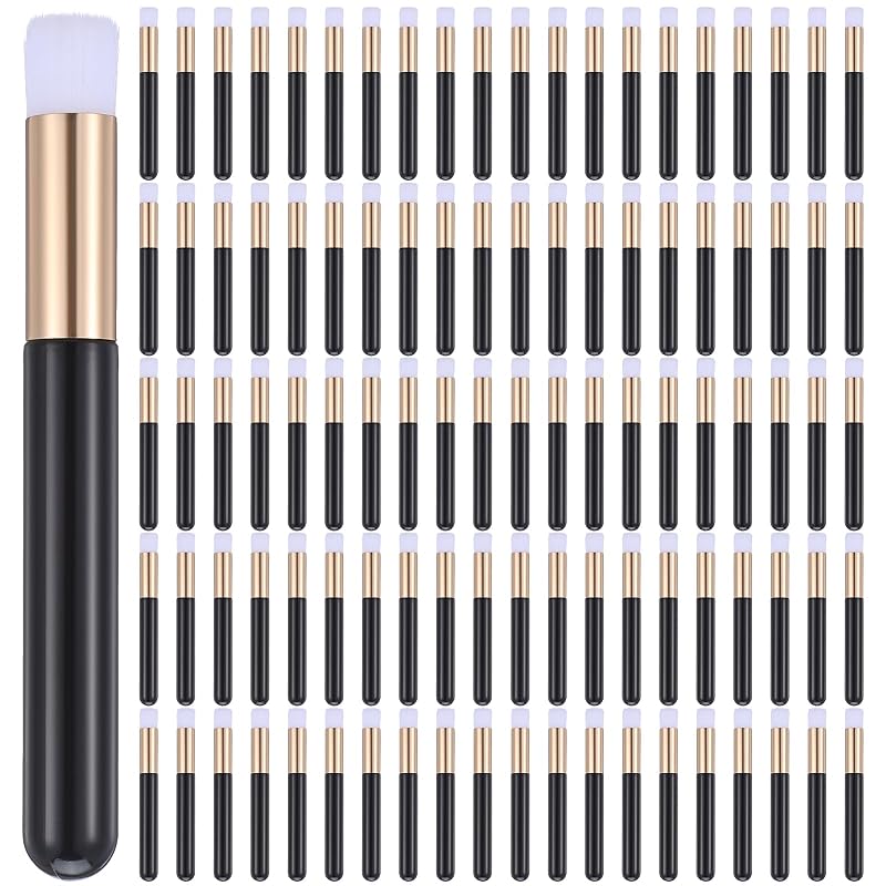 Kit com 100 escovas para cílios WY LIGHTING LEVEL, pretas, 9,6 cm