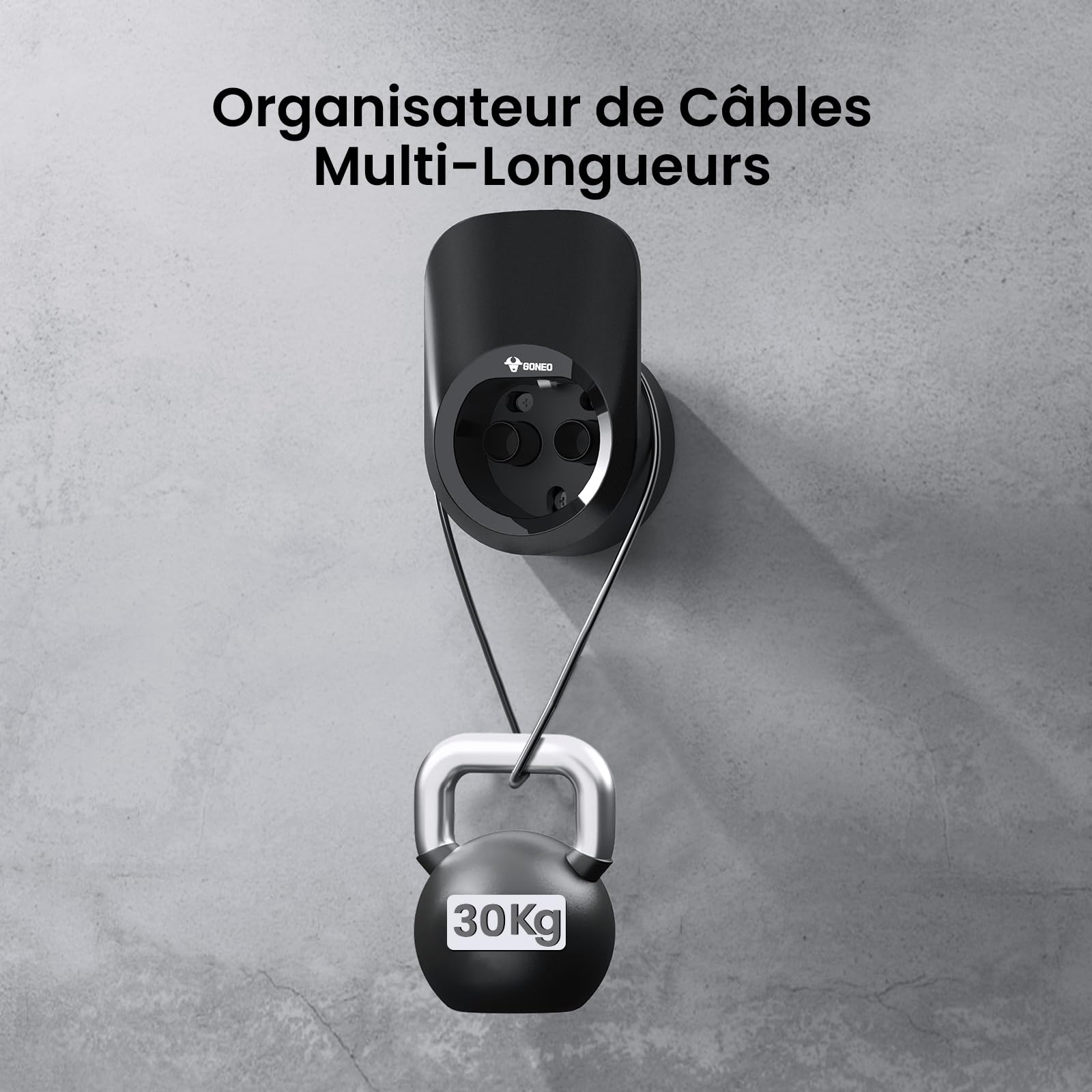 Support Mural Câble Charge Type 2 - Organiseur Chargeur VE Pour Voiture Électrique