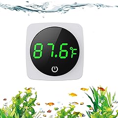 PAIZOO Aquarium Thermometer, LED Digital Fish Tank Thermometer High Accurate to ±0.9℉, Aquarium Fish Tank Accessories for Betta, Goldfish, Axolotl, or Aquatic Pet, White