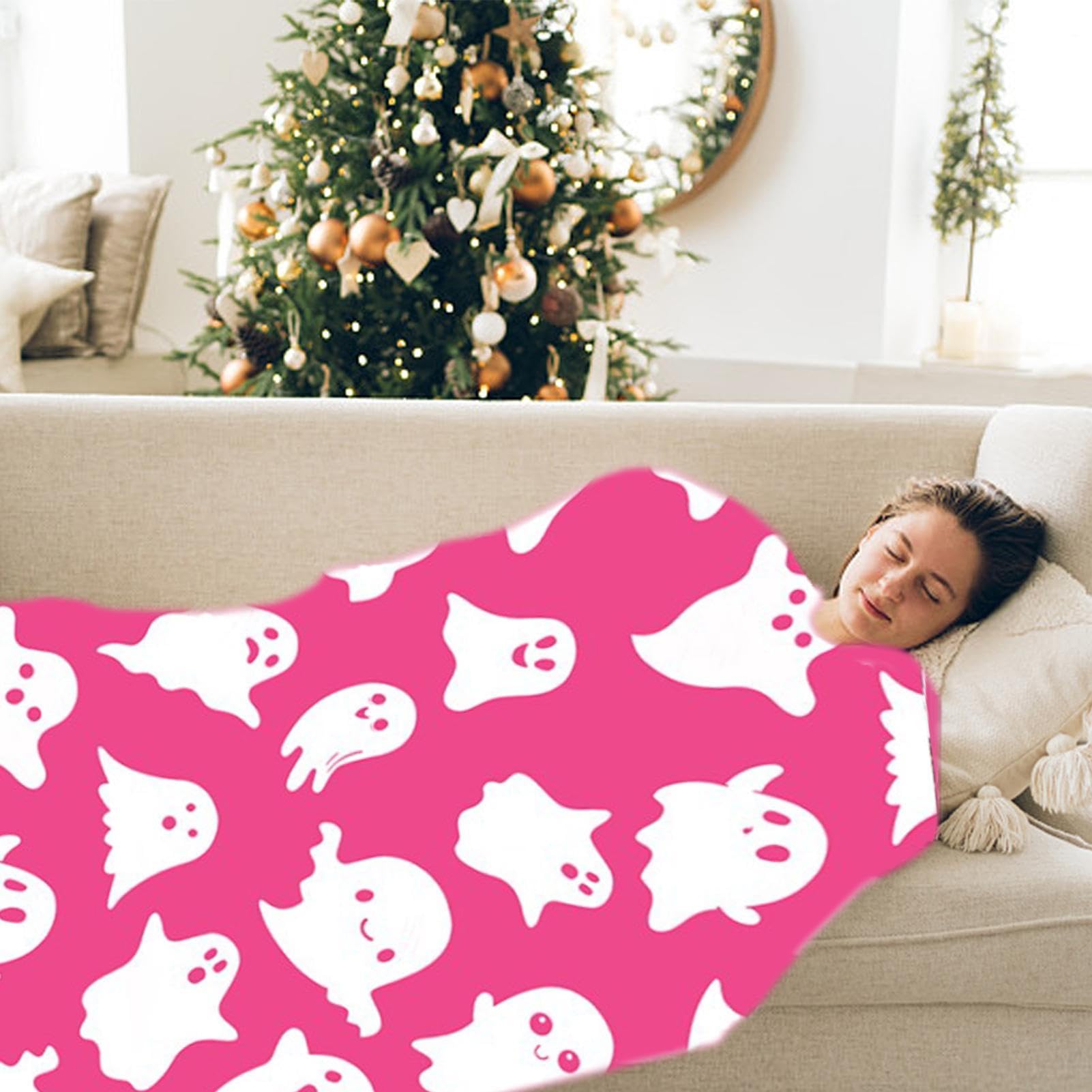 Snycler No You Hang Up Geisterdecke, 101x127 Cm, Rosa Flanell – Lustig Für Halloween & Valentinstag
