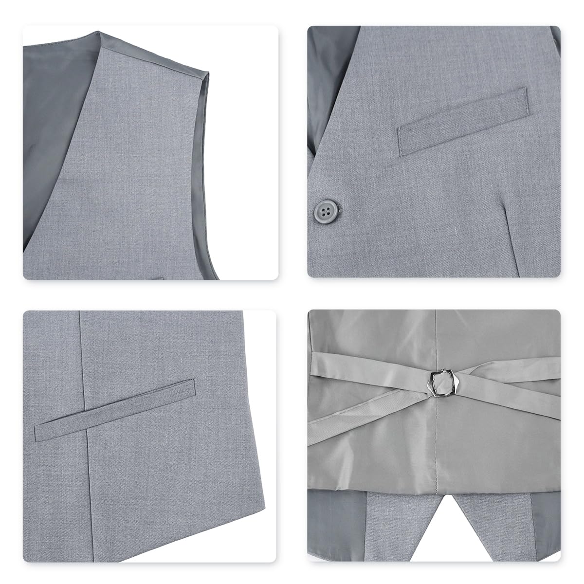 YOUTHUP Traje de 3 Piezas de Hombre Slim Fit Trajes de Boda de Negocios para Hombres Blazer Chalecos y Pantalones