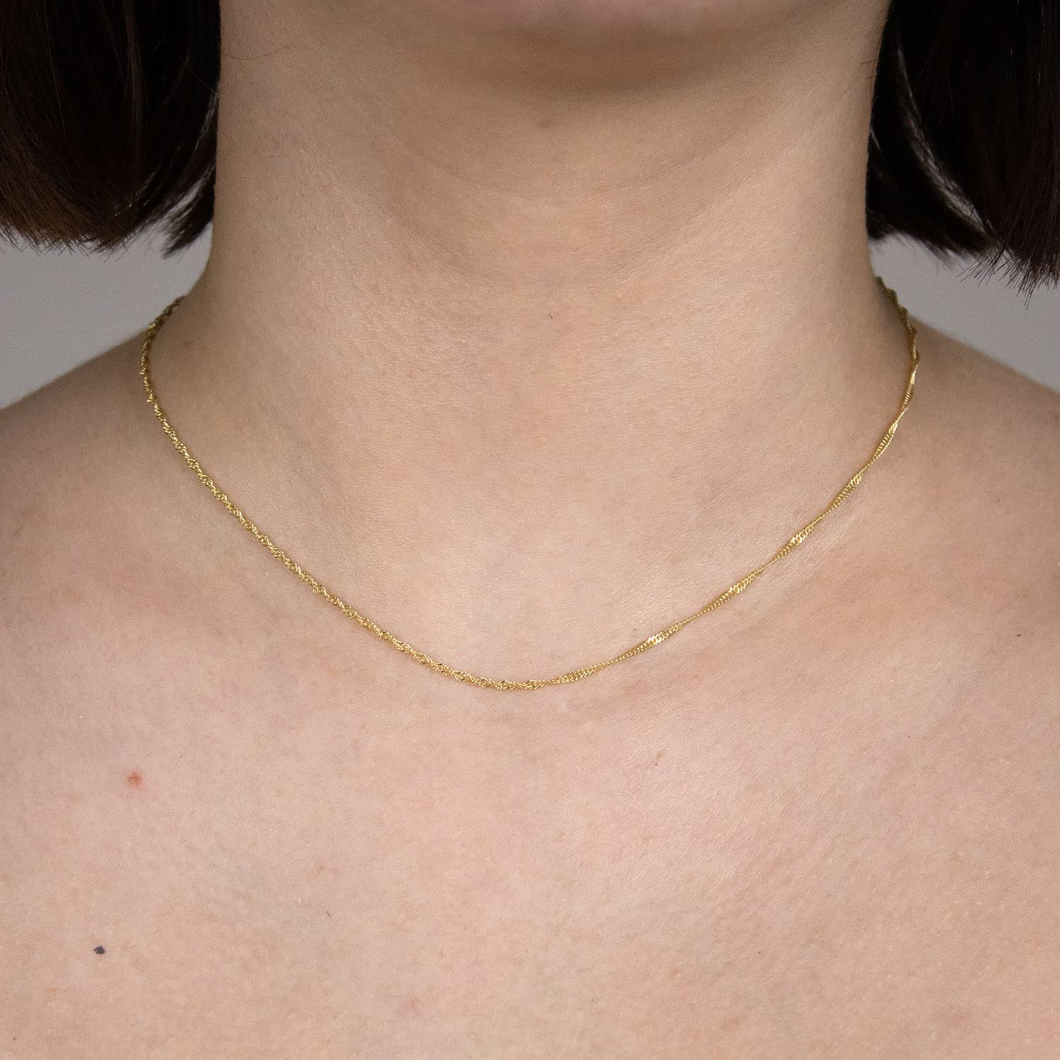 Goldkette Singapurkette Halskette Breite 1,6 mm 333-8 Karat echt Gold