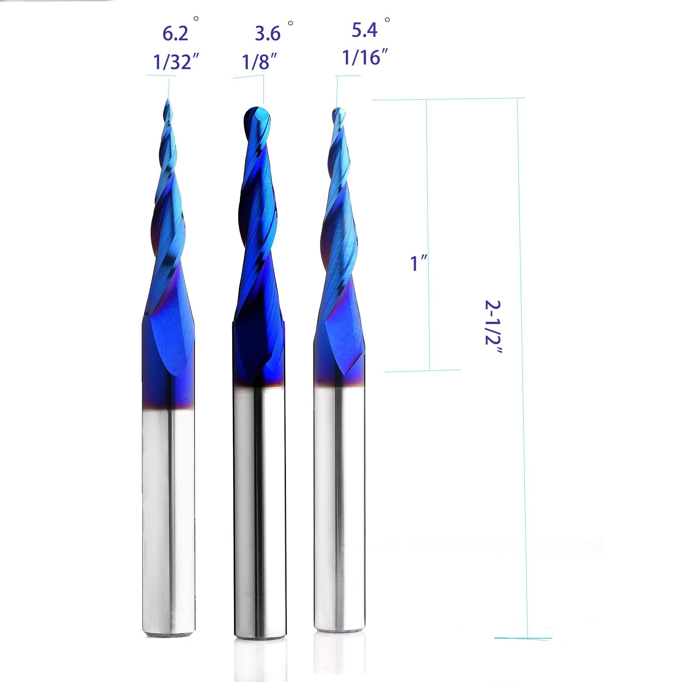 STQ624 Ballnose Upcut CNC Spiral Router Bit 1/4