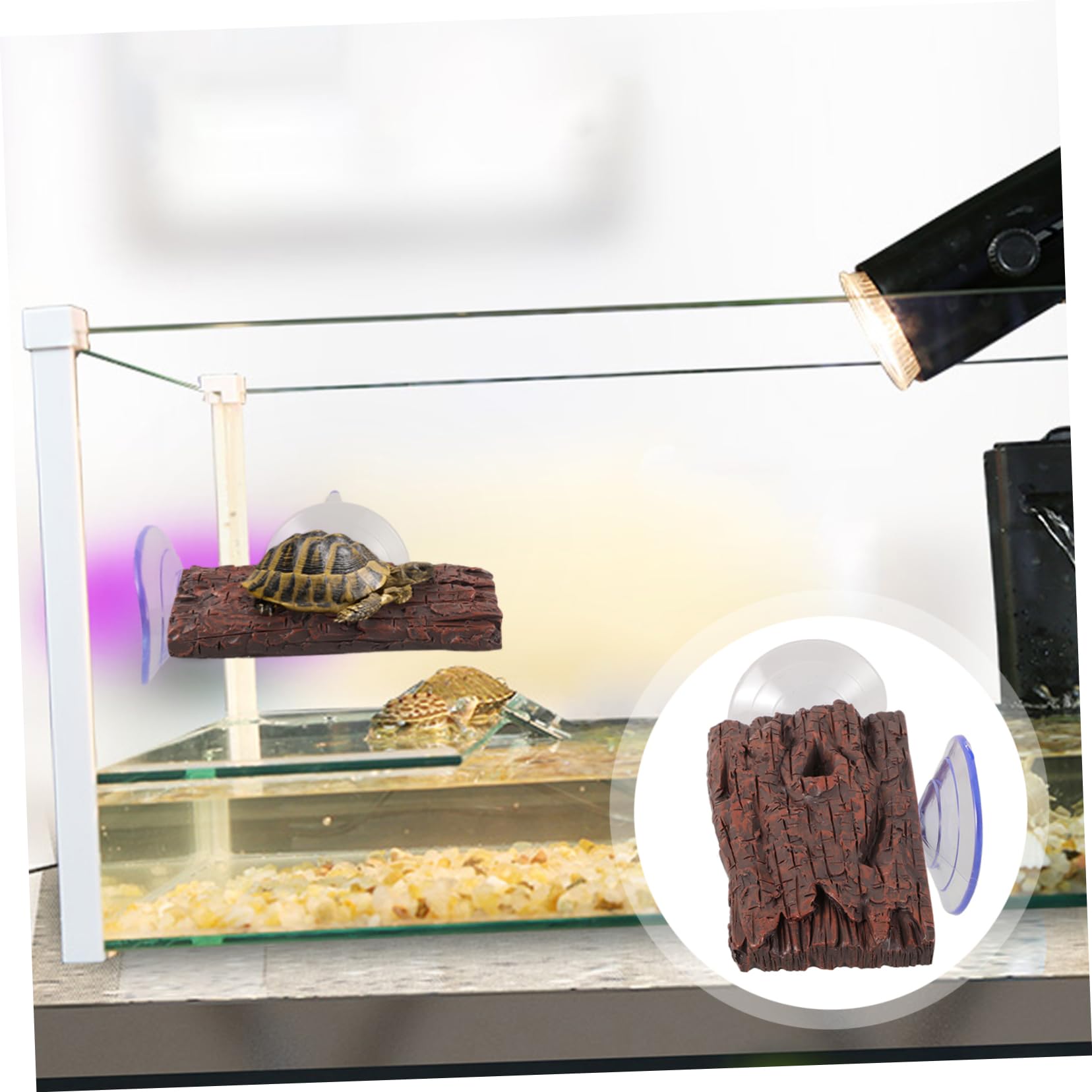 BESPORTBLE 4pezzi Galleggiante per Tartarughe con Ventose Accessorio per Habitat Rettili per Sole Stabile Acquari e Terrari