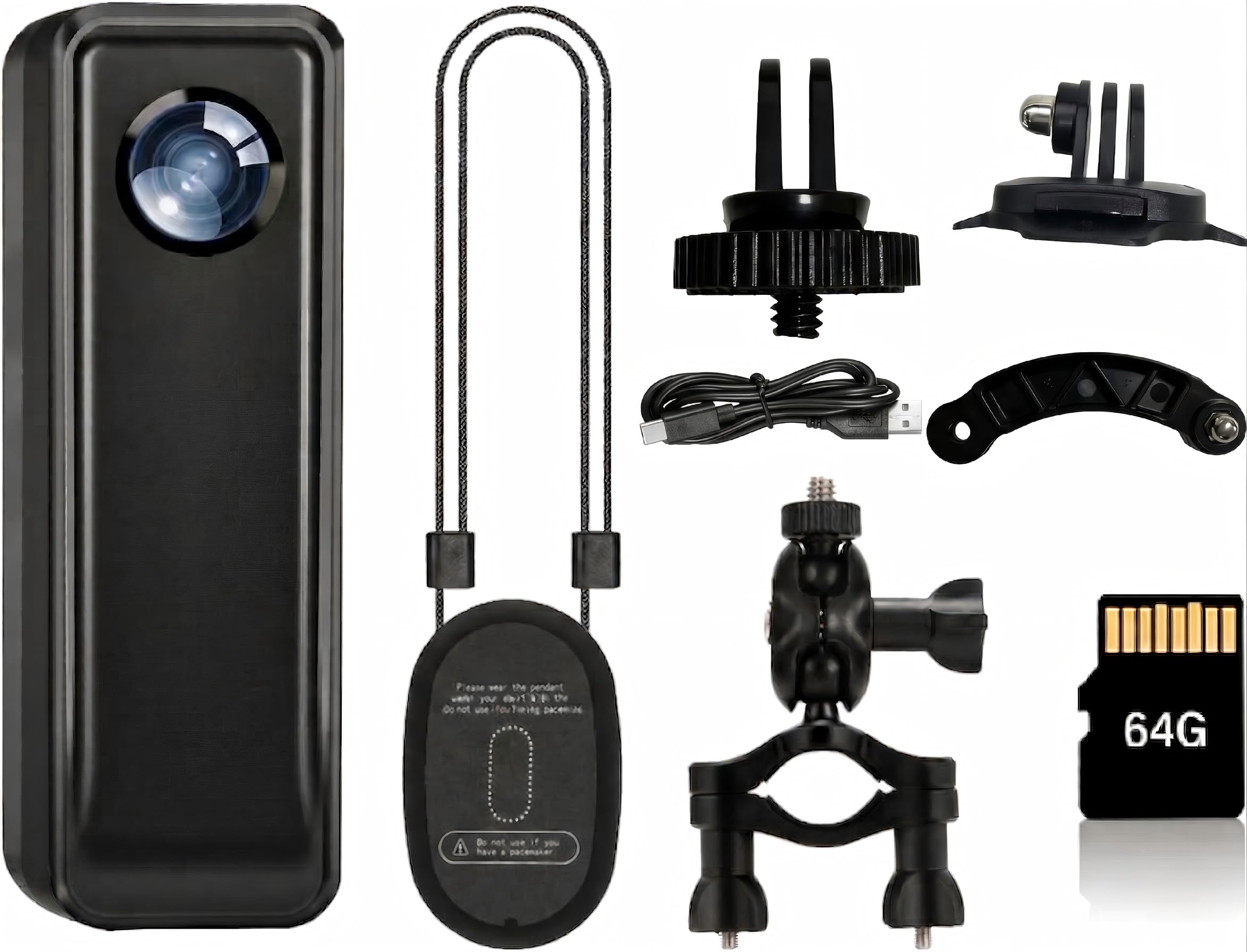4K Action Camera with 64GB Memory Card, Wearable Body Worn Cam with Audio and Video Recording, Portable Vlogging, Hands-Free POV Recording, Helmet Cam for Cycling, Motorcycle-picture-20