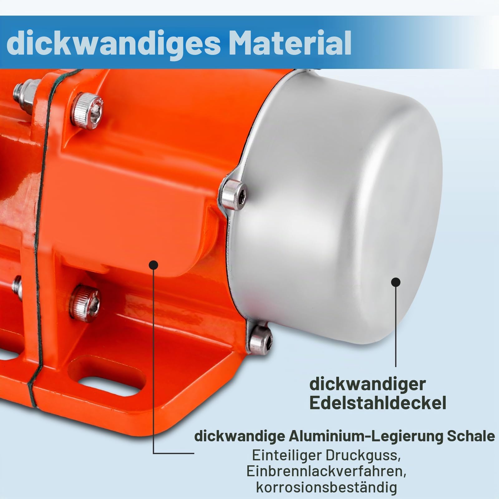 MXBAOHENG Elektrischer Vibrationsmotor mit Stecker 30 W Erregungskraft 20kg