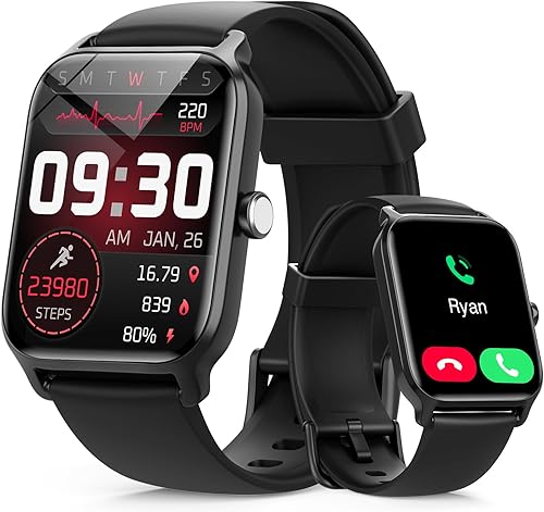 Miniatura 10 de Tensky Reloj inteligente para mujer, pantalla táctil HD de 1.85 pulgadas, reloj inteligente para Android/iPhone/Samsung/(llamada Bluetooth), Alexa