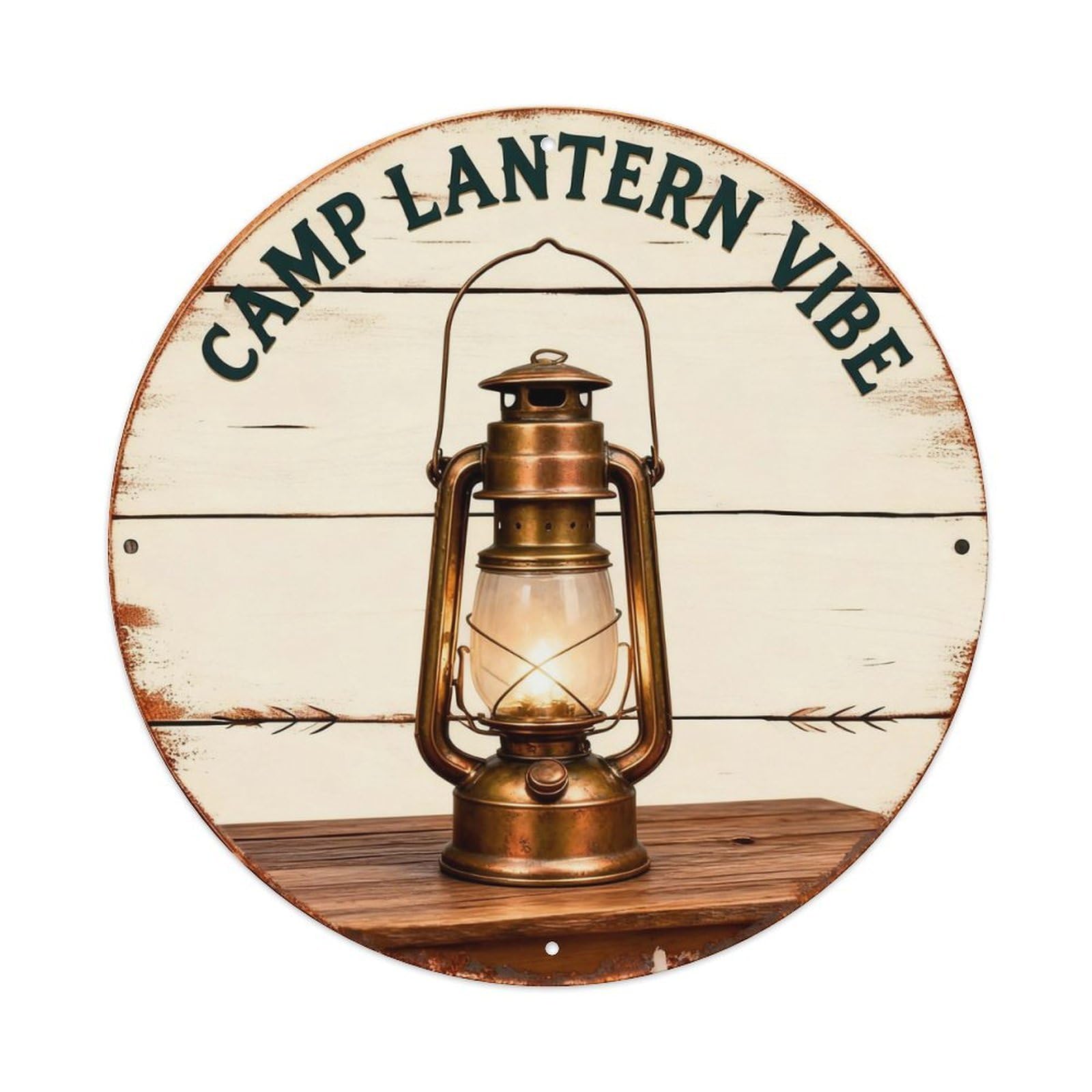 Camp Lantern Sign Metal Tin Sign Plaque