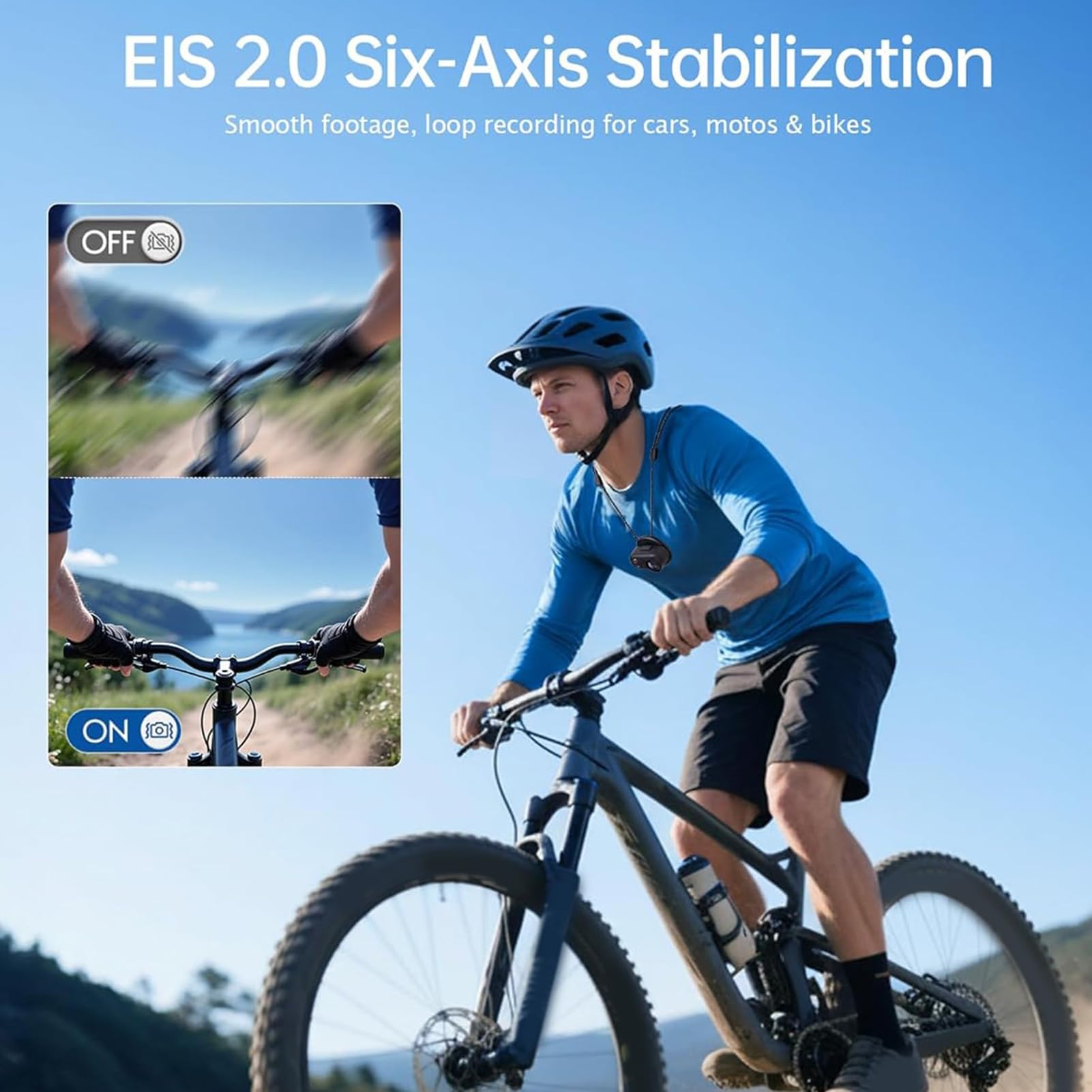 Caméra d'action au Pouce 4K, Portable Magnétique étanche à l'eau