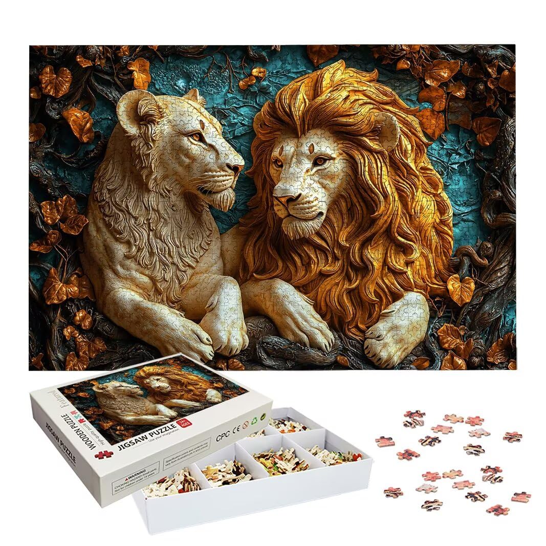 Puzzle Lew, Puzzle 2000 sztuk dla dorosłych, prezent dla kobiet/mężczyzn