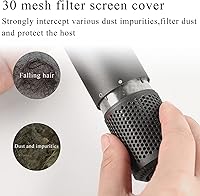 Vista 3 de LGEGE Filtro exterior de repuesto para secador de pelo Dyson Supersonic HD03 HD01 HD08, accesorios para secador de pelo (color negro)