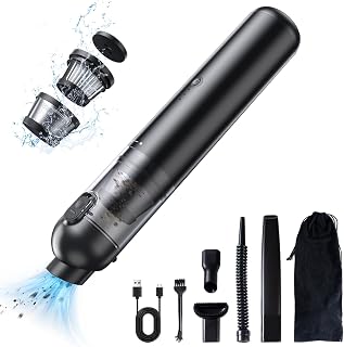 cllis Handheld Vacuum Cordless,16000Pa Suction Car Vacuum Cleaner High Power, Brushless Mini Hand Held Vacuum Cordless Rechargeable, Small Car Vacuum Portable Vacuum Cleaner for Car/Home/Office