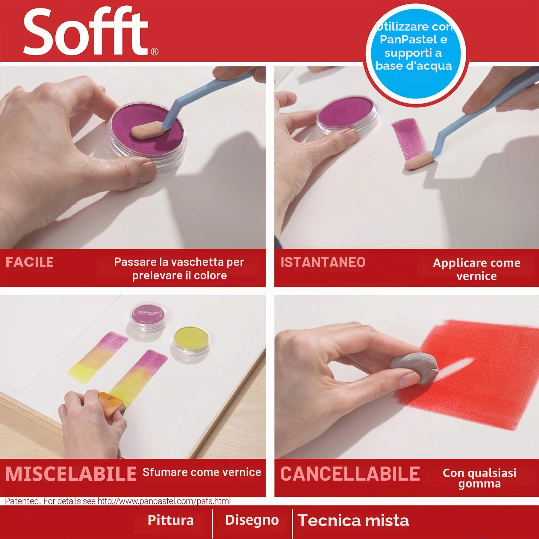 PanPastel Colorfin Sofft Tools Combinazione Set 44 pezzi, 44 pezzi (confezione da 1)