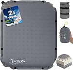 ATEPA Coussin de siège gonflable, mousse autogonflante légère Air Coussin pour Airplane Voyage Stade Escalade Randonnée Backpacking