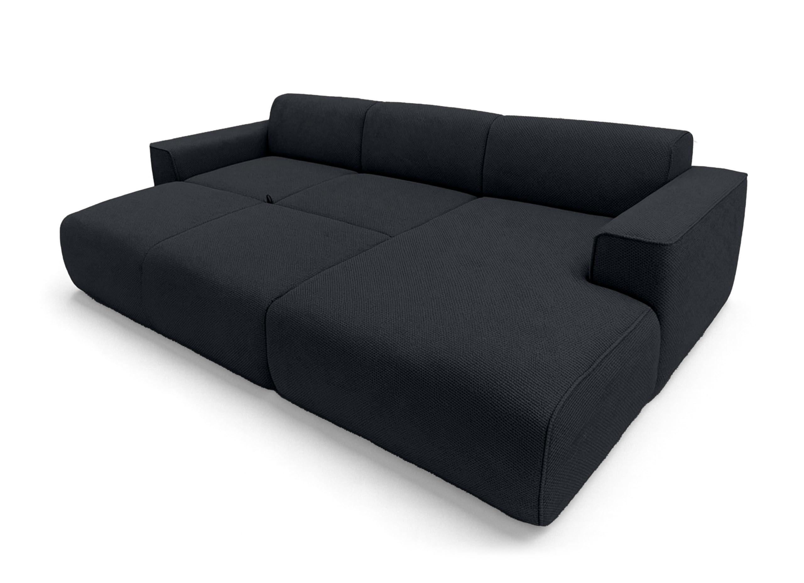 AXLIVING Ruyam Canapé d'angle avec Fonction Convertible Noir R
