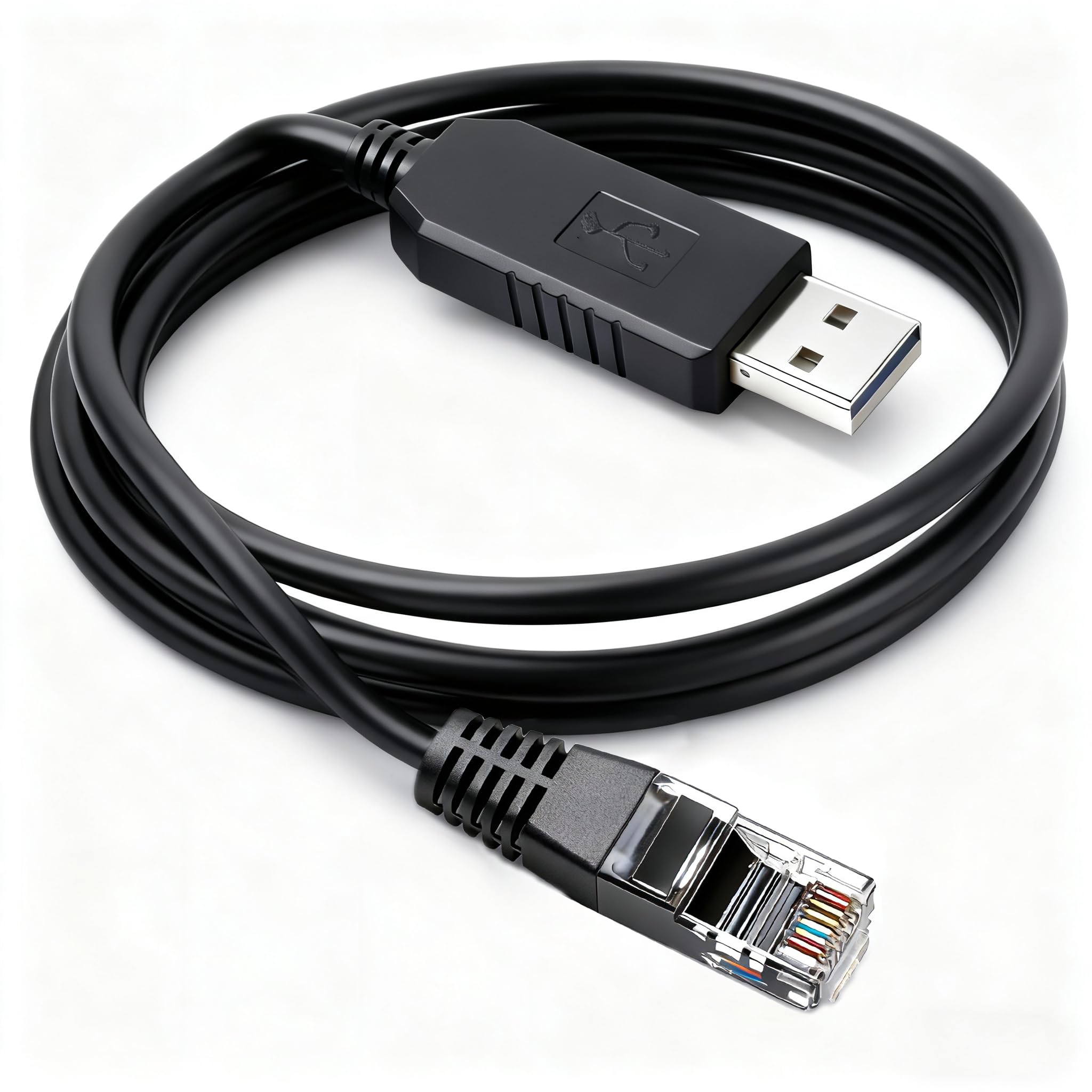 RS485 Kommunikationskabel FT232 USB RS485 auf RJ45 Kabel für Deye/SunSynk/Sol-Ark Wechselrichter zum Verbinden/Konfigurieren von Wechselrichtern an PC, 1,8 m