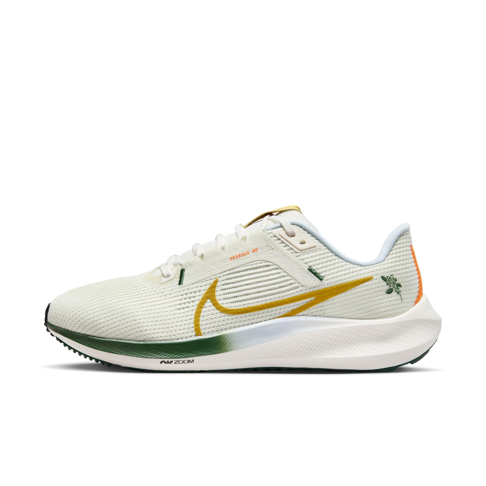 Pegasus 40 Road Running Shoes (FV3631-081, Sea Glass/Sail/Bronzine/Bright Mandarin) Size 13