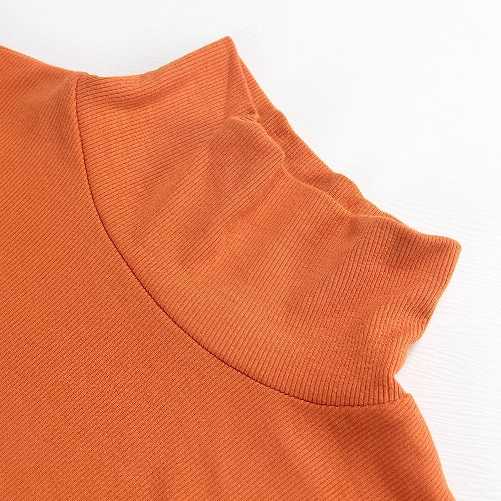 GEMBERA Womens Long Sleeve Turtle Neck Basic Slim Fitted Ribbed Knit Tops Thermal Shirts - Image 6