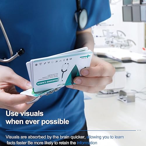 Miniatura 6 de Nano shield 96 tarjetas de referencia con insignia de enfermería, juego de artículos esenciales para la escuela de enfermería, valores de