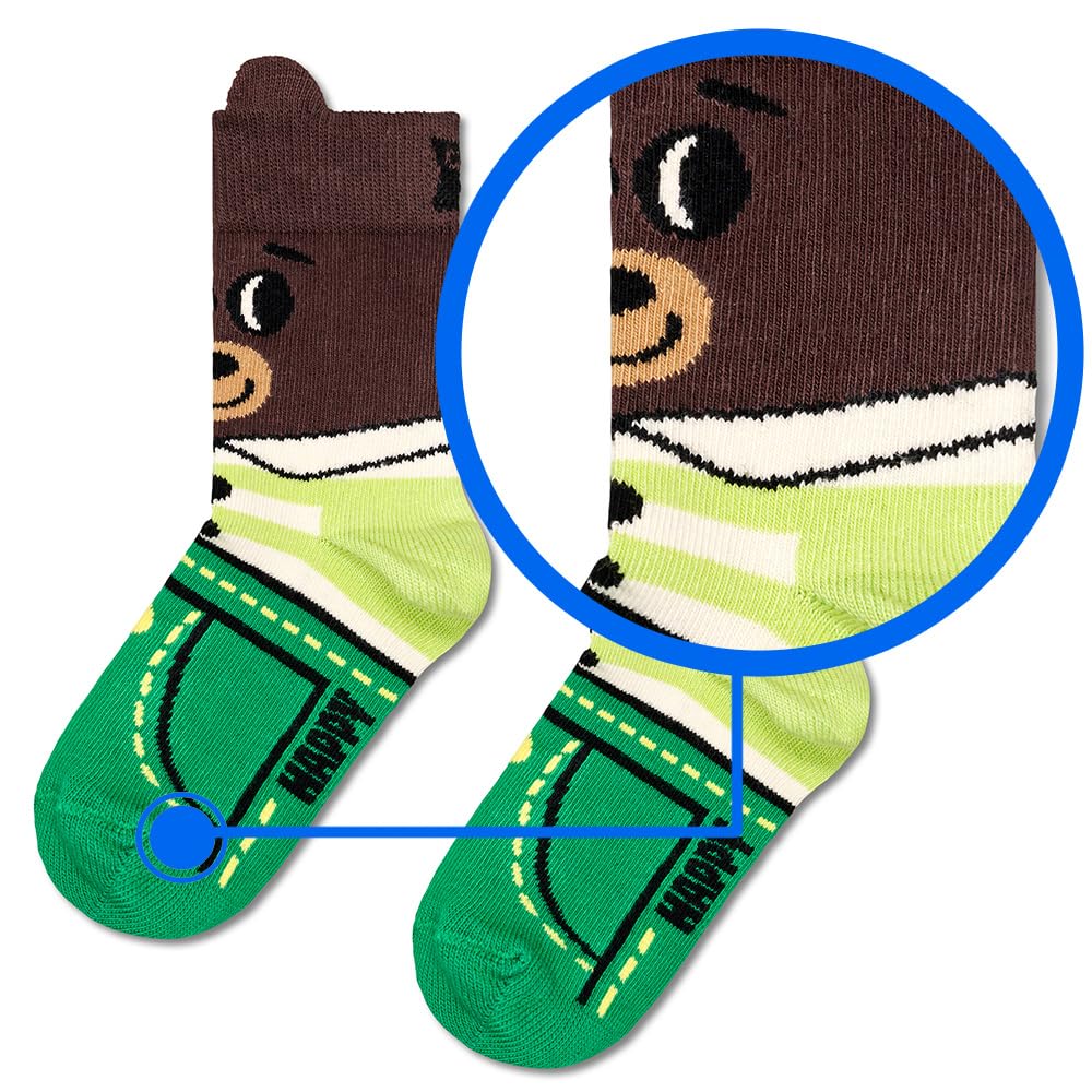 Happy Socks Djuret Socks – Chaussettes en coton dans des coffrets cadeaux colorés et amusants – avec imprimé chien et chat