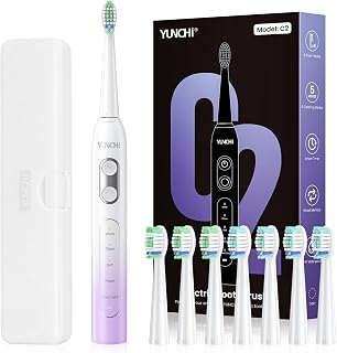 YUNCHI C2 Schallzahnbürste, 40.000 VPM, USB-C, 8 Köpfe