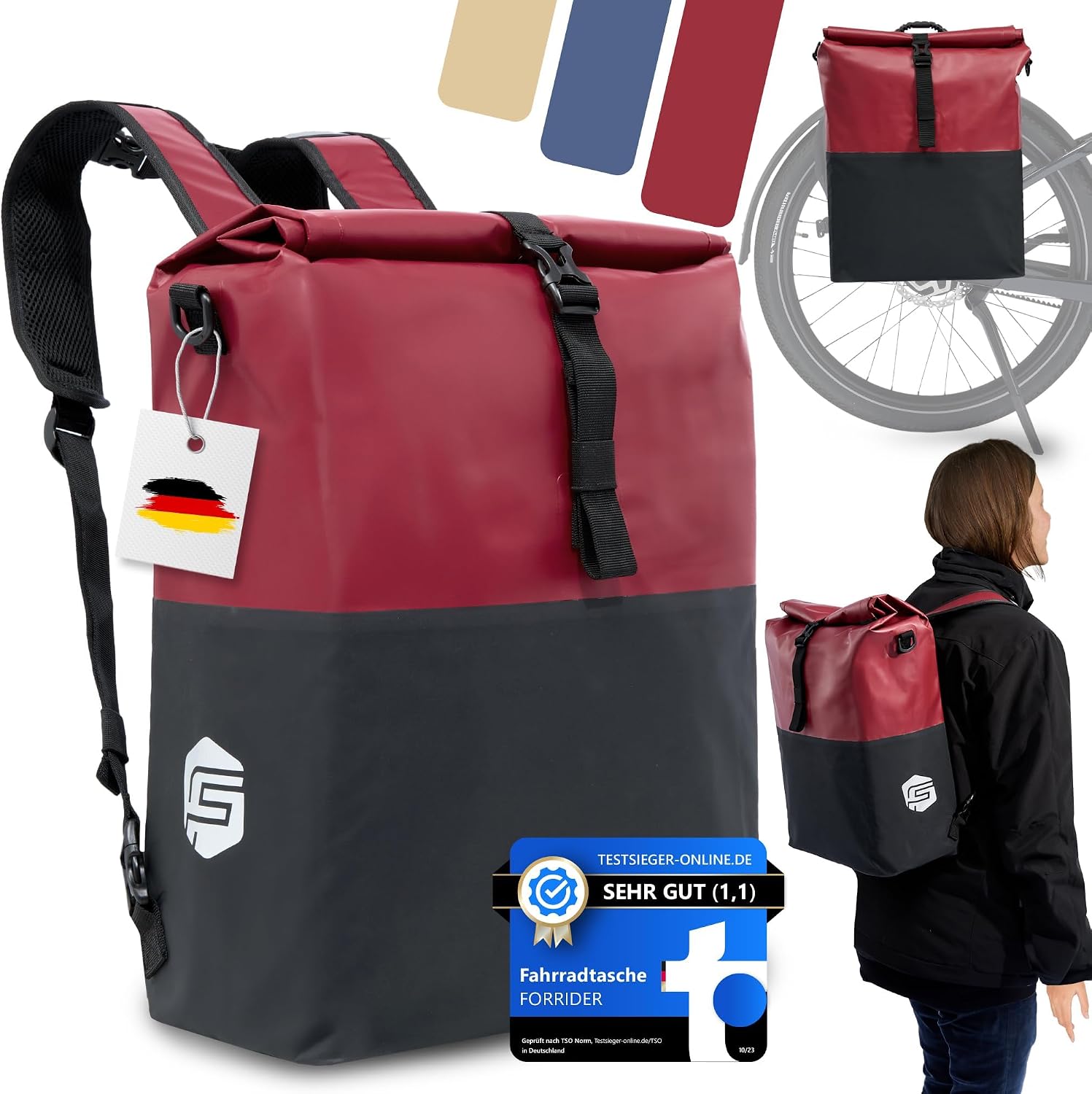 Forrider 3in1 Fahrradtasche F r Gep cktr ger Mit Rucksack Wasserdicht forrider-3in1-fahrradtasche-f-r-gep-cktr-ger-mit-rucksack-wasserdicht