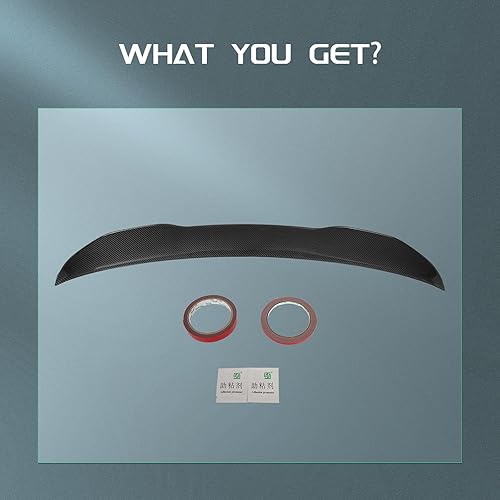 Miniatura 353 de SCITOO Spoiler Wing GT Style Universal 52" ABS Brillante Carbono Aspecto Trasero Alerón Alerón