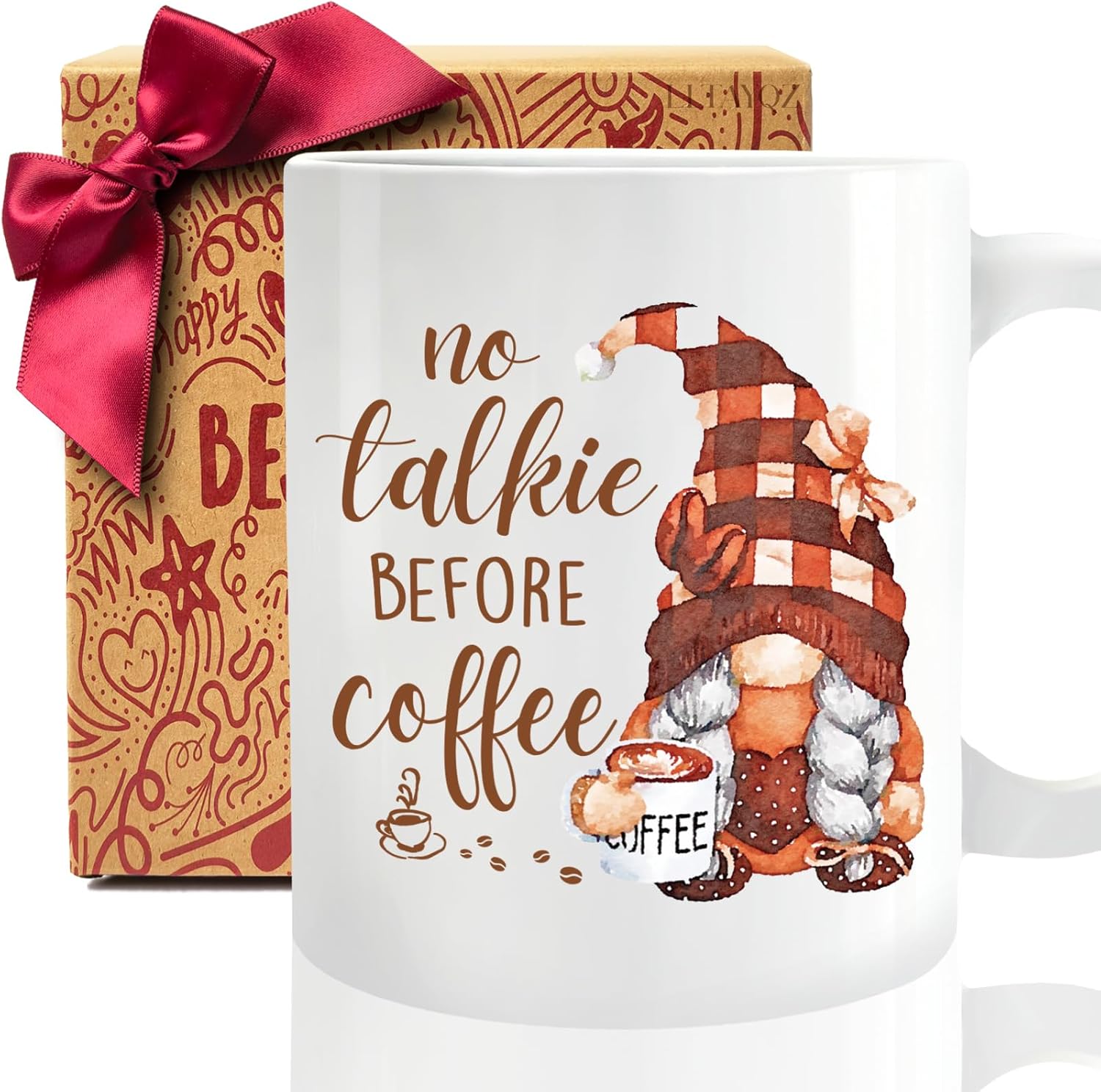 Funny No Talkie Before Coffee Mug Gift for Coffee Lovers, Cute Morning Coffee mug for Women, Birthday Christmas Novelty Ceramic Mugs Gifts for Mom Wife Sisters Girlfriend Friends Coworkers Bestie94