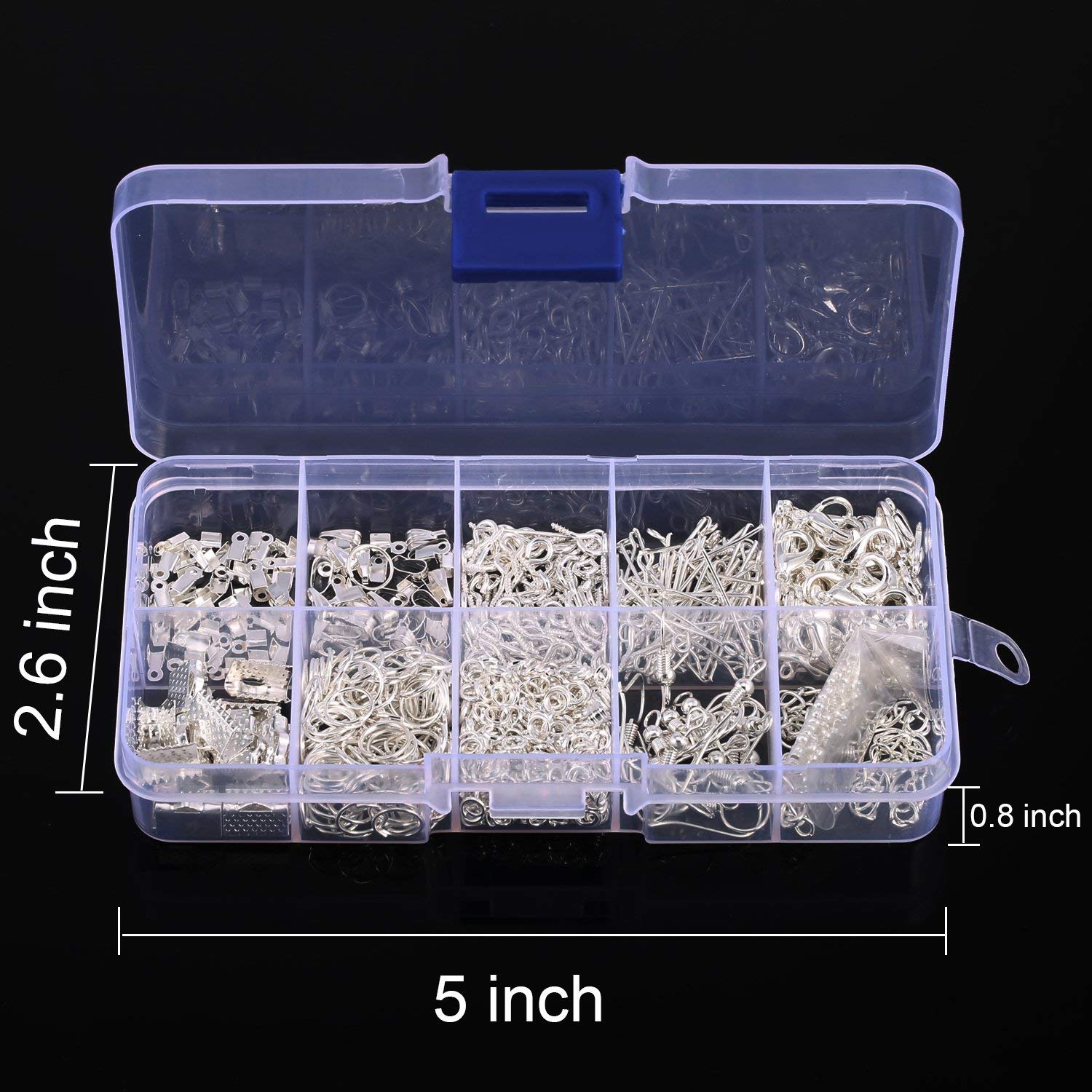 Swpeet Kit di Forniture per la Creazione di Gioielli Con Strumenti, Pinze in 3 Colori, Fili, 20 Stili di Risultati e Perline in 10
