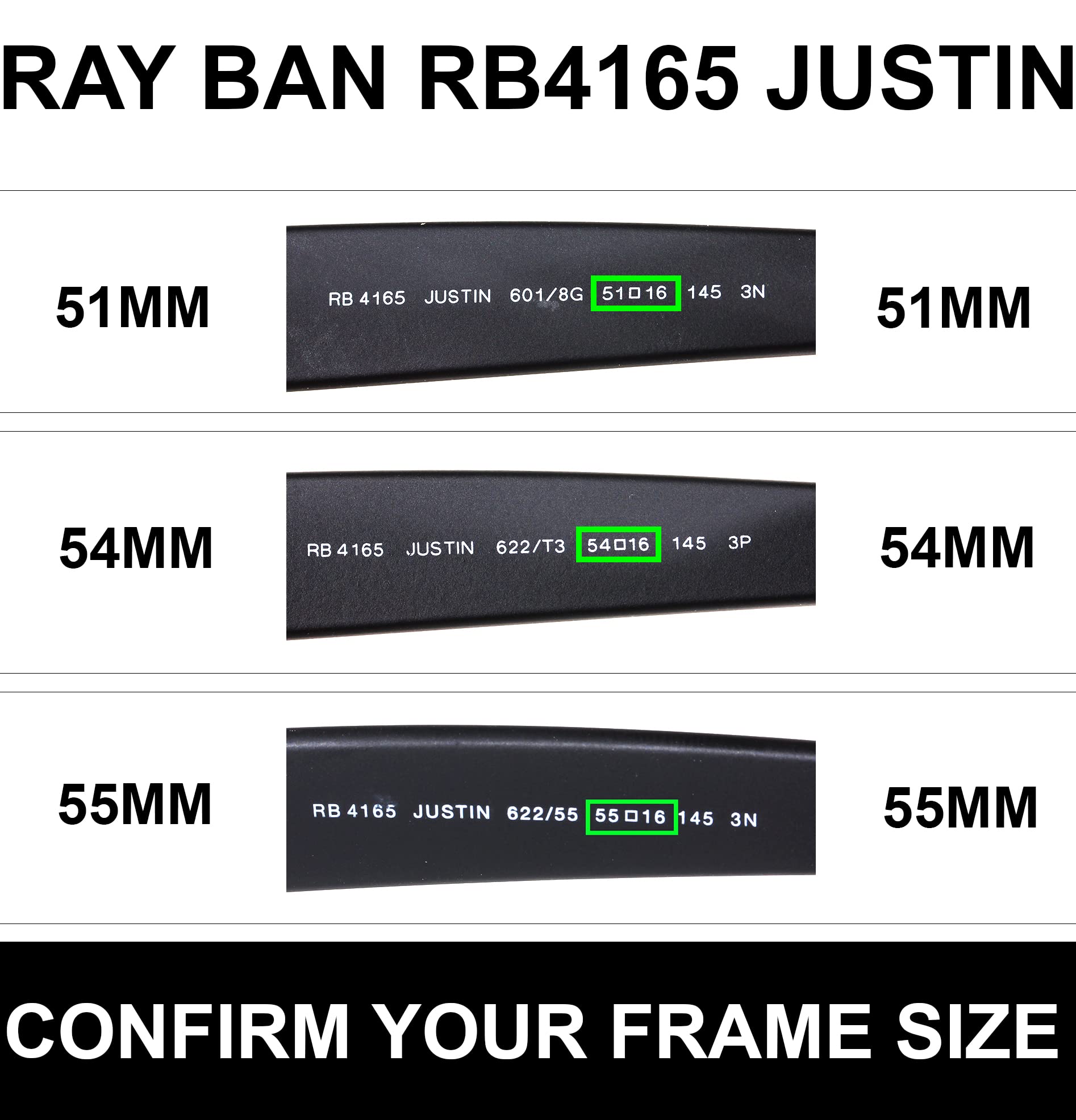 Amazon.com: IKON LENSES Replacement Lenses for RB4165 Ray Ban