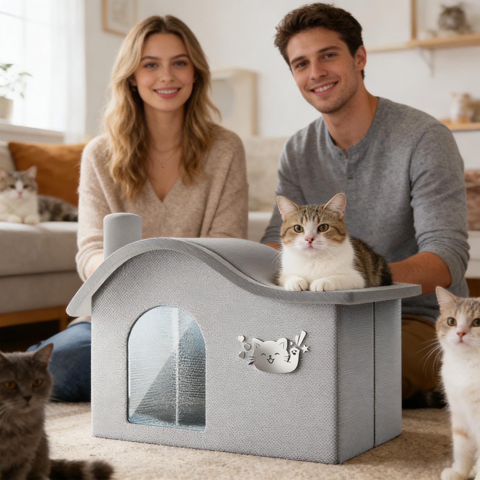 Casa Di Raffreddamento Per Animali Domestici, Cuccia Rinfrescante Per Gatti Pieghevole, 6 Impacchi Di Ghiaccio, Isolamento Termico, Cotone EPE, Tessuto Oxford, Pers Uso Interno Ed Esterno