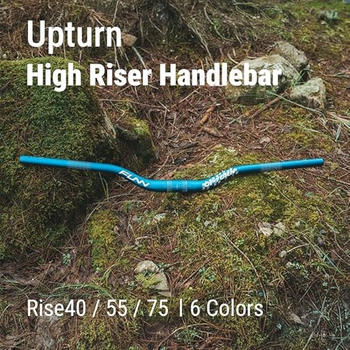 Funn Upturn Manubrio Da Mountain Bike Ad Alta Alzata Con Morsetto Da 31.8Mm E Larghezza 785Mm, Manubrio Rialzato In Lega Durevole E Leggero Per Mtb E Bmx, Alzata Di 40Mm Manubri Mtb (Blu) - 2
