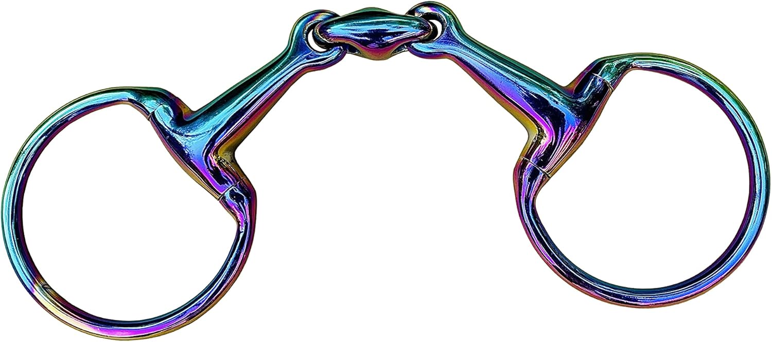 Horse Bits Eggbutt Rainbow Stainless Steel Snaffle Horse Bit Multi Color