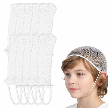 Head Elastic Dressing Retainer - Stretchable Net Bandage for Securing Head Dressings, Lightweight Elastic Mesh Wrap for Daily Care Use, 10 Pack M