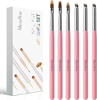 MelodySusie 6Pcs Ombre Nail Brushes,Nail Gradient Painting Pen for Bloom...