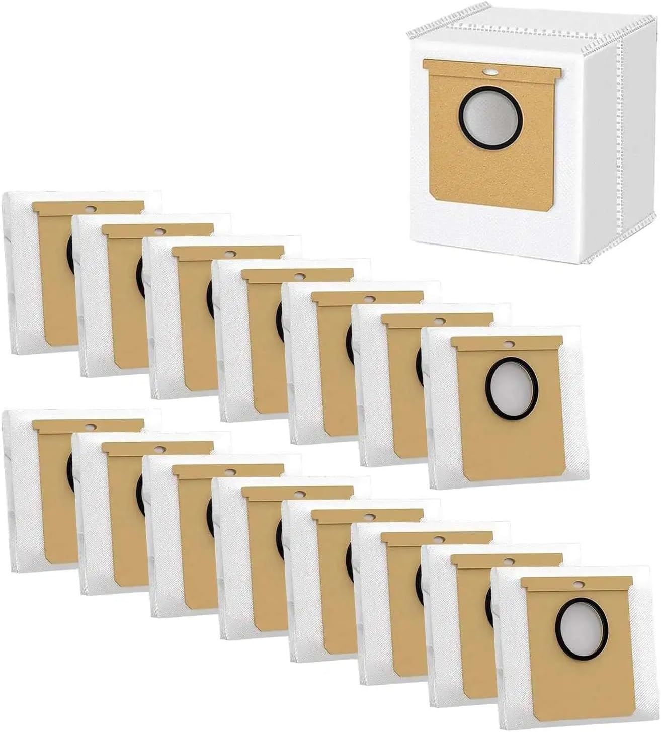 Vacuum Cleaner Bags,Compatible For Eufy Clean L60 SES / L60 Hybrid SES / L50 SES Conga 2299,Robot Vacuum Cleaner Self-Empty Station(15PCS)