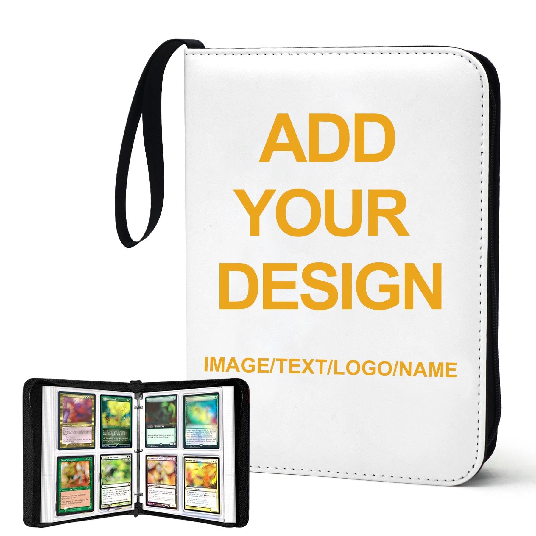 400 Pockets Custom Card Binder, Portable Waterproof PU Storage Album,WH67