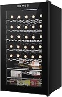 Vista 10 de Winado Refrigerador de vino con compresor de 12 botellas con temperatura ajustable, mini refrigerador de vino compacto independiente con control