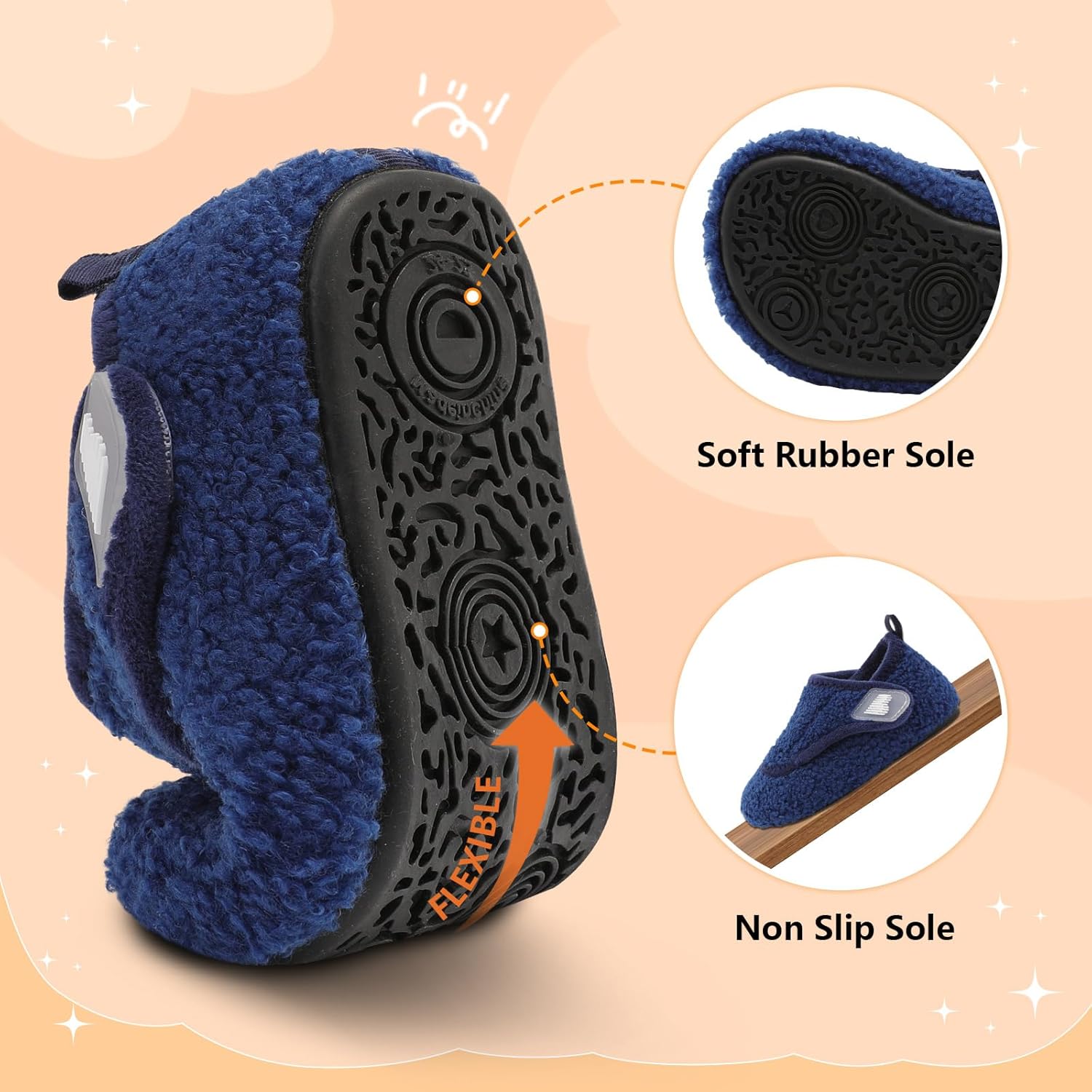 BARERUN Toddler Slippers Boys Girls House Shoes Warm Kids Slippers With Non-Slip Rubber Sole Fuzzy Cozy Walking Shoes Indoor/Outdoor - Image 5