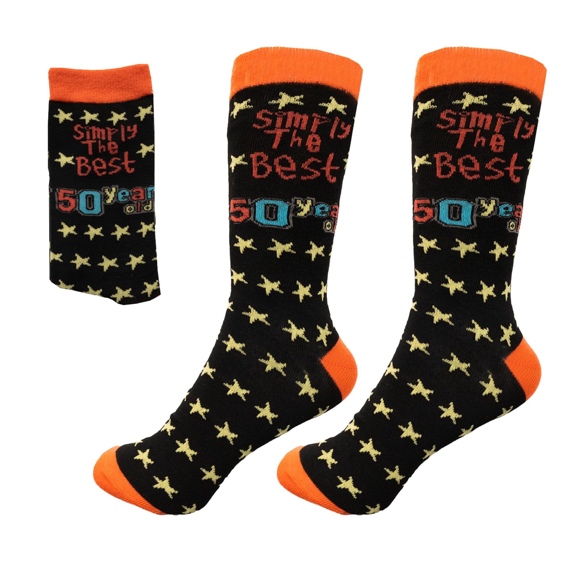 Shatchi Unisex Simply The Best 50 Year Old Gift Novelty Socks For 50Th Birthday Keepsake Gift For Her Him