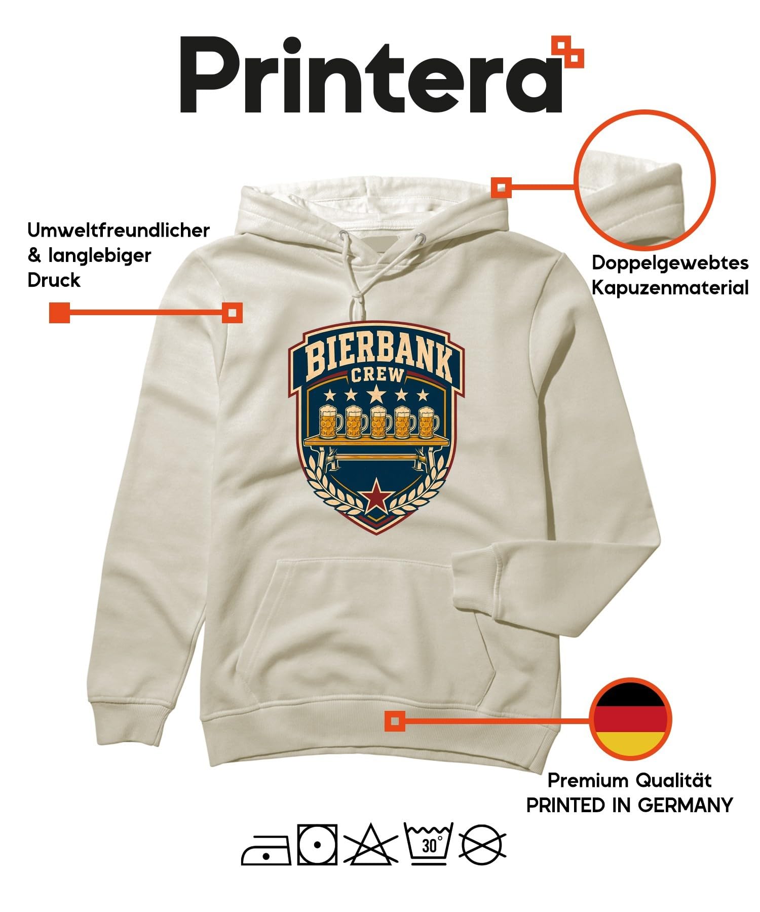 Ławka do piwa Crew Oktoberfest stolik, bluza z kapturem