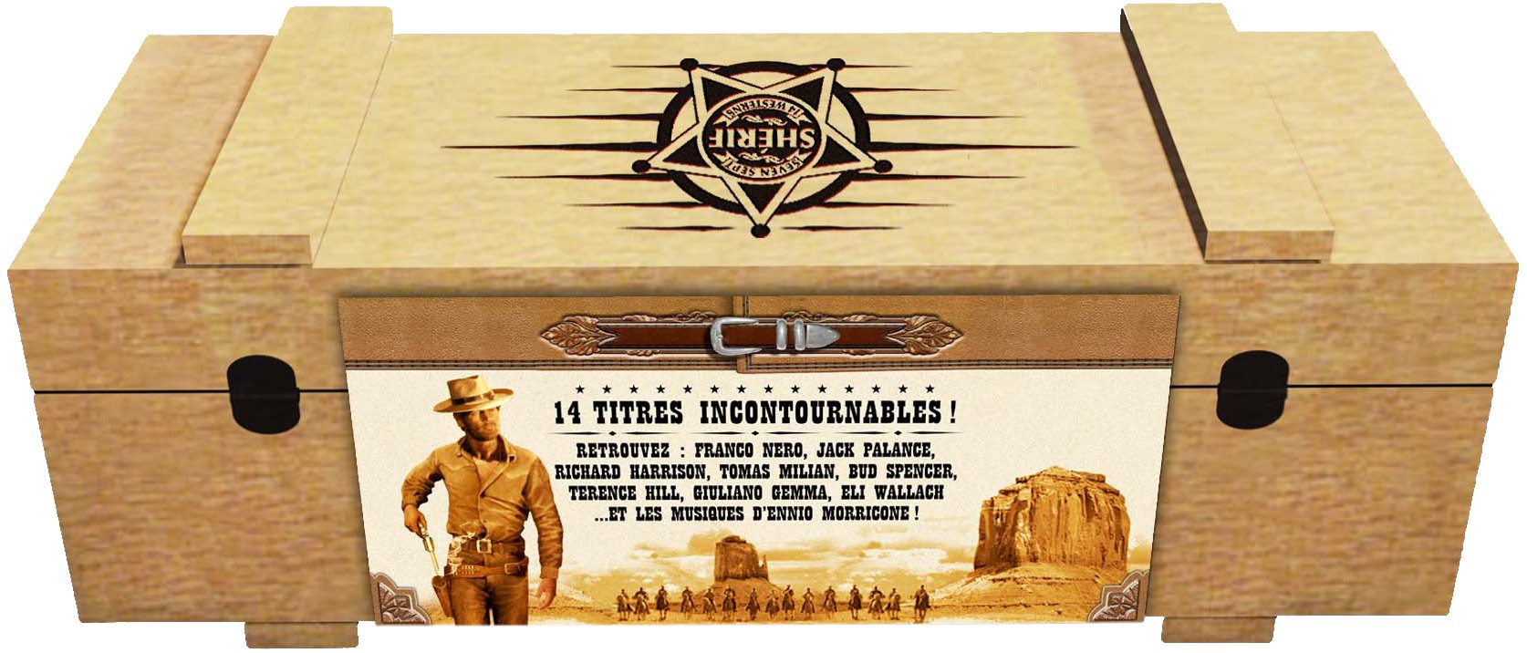 Coffret bois western - 14 dvd