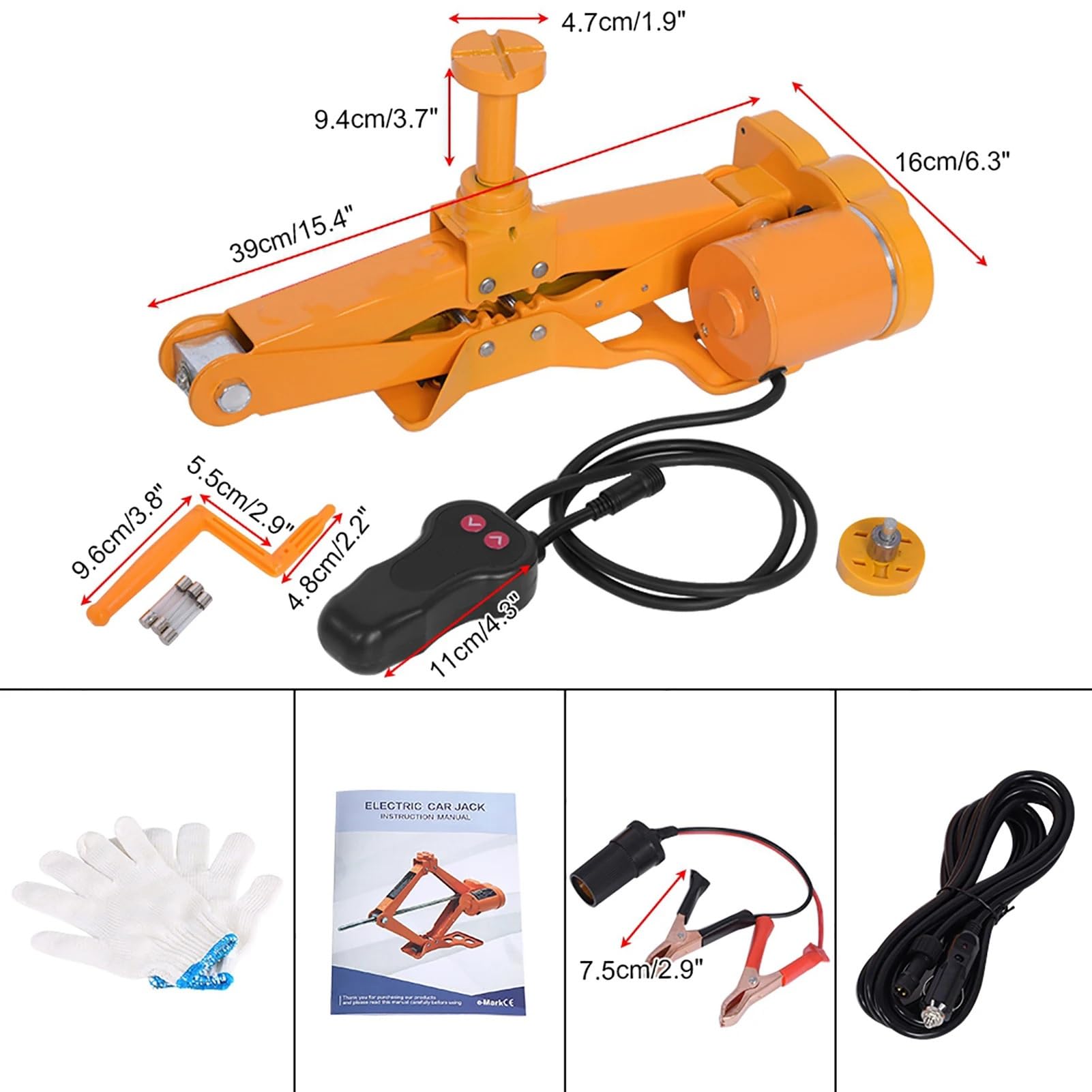 Caballete Coche Gato eléctrico para Coche automotriz de 3 toneladas, elevación, SUV, Furgoneta, Garaje y Equipo de Emergencia Gato Taller