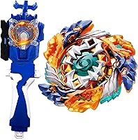 Vista 1 de Metal Fusion Games Blade Toy Set Sparking Launcher Grip Bey Battling Top Burst Booster B-122 Starter Geist Fafnir.8'.Ab Left Right Launcher