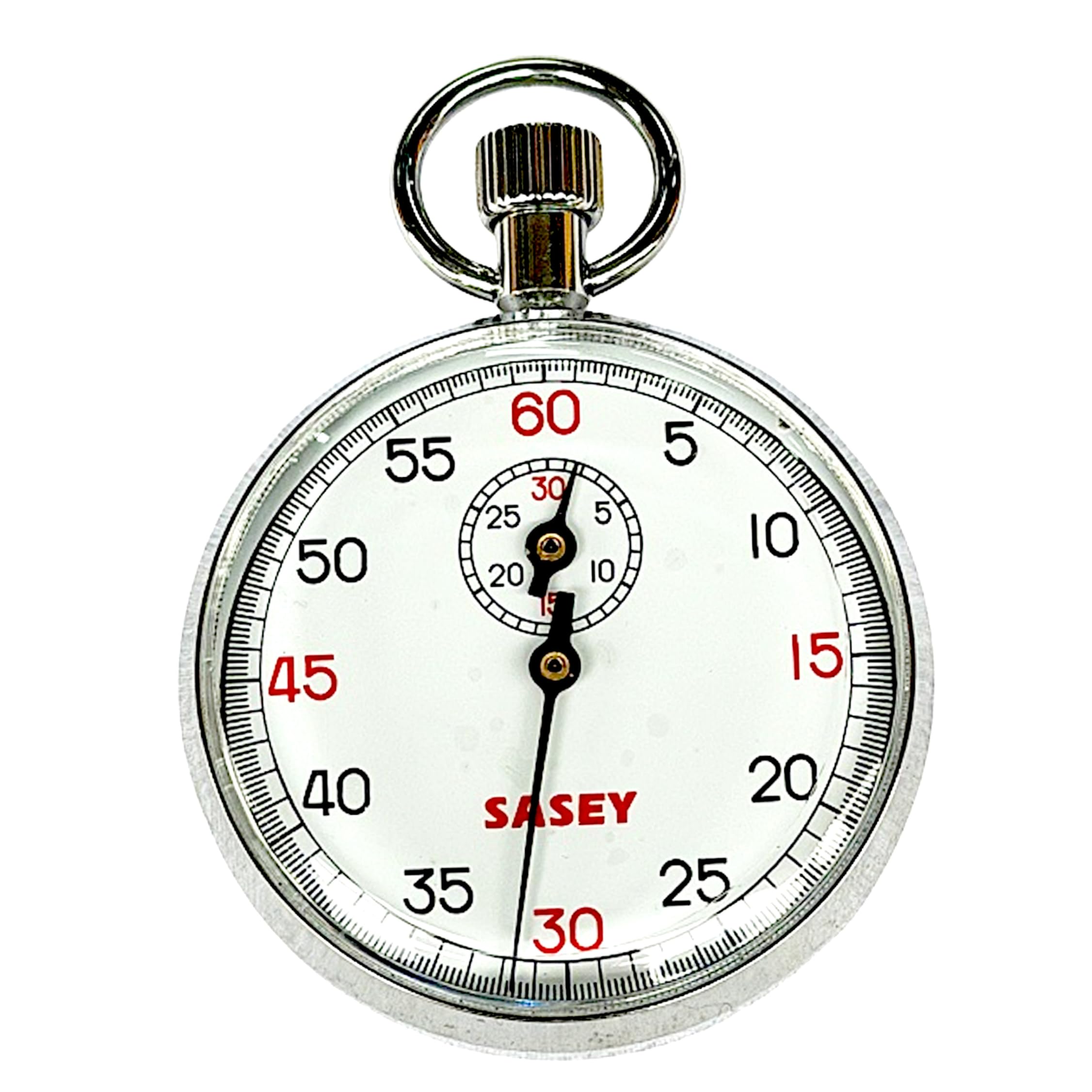 Mechanical Stopwatch Stainless Steel Analog Chronograph - One-Button Start/Pause/Reset Referee Watch for Sports, Tests, 60s, Stop Watches