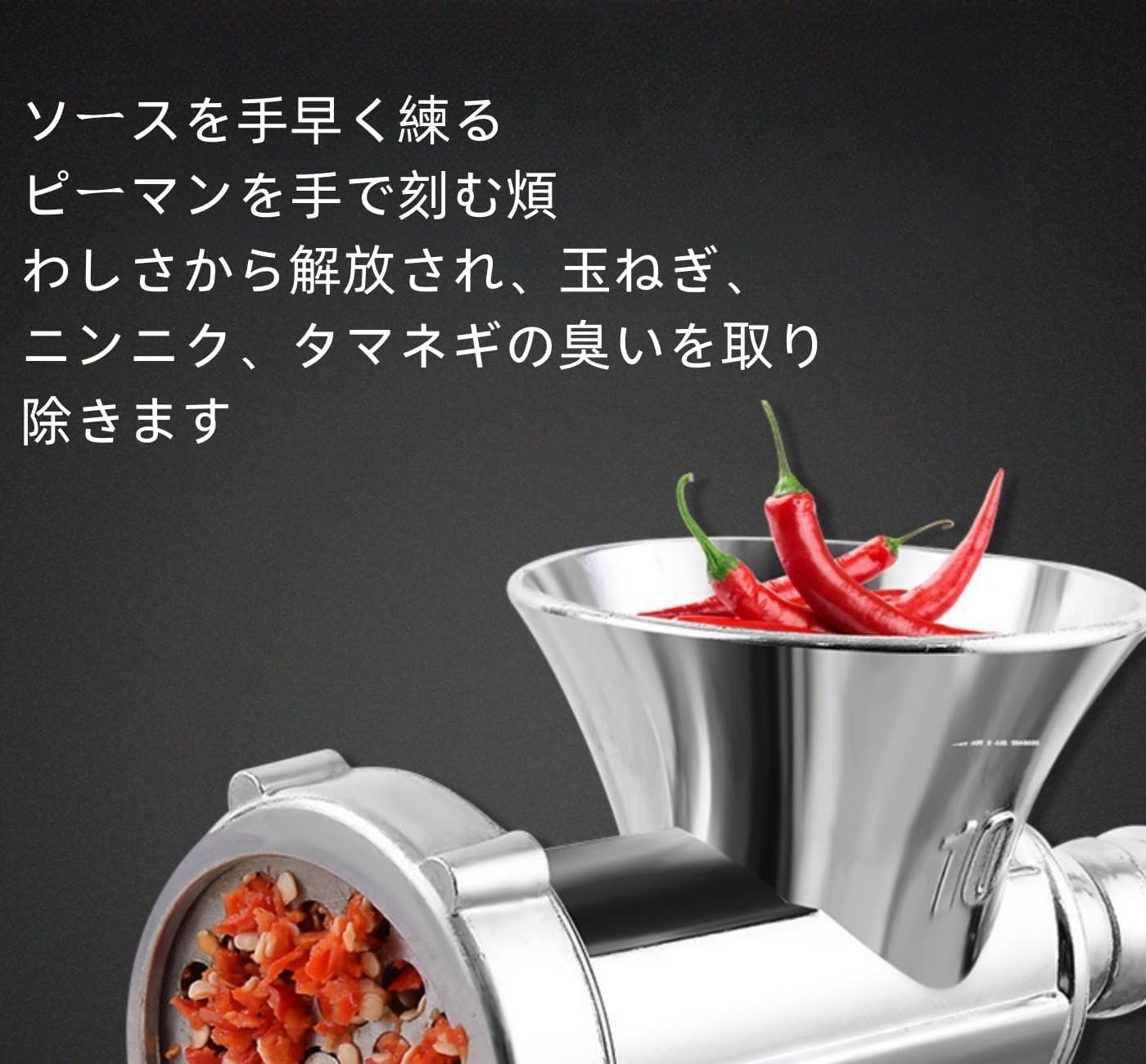 Amazon | 手動式ミンサー ひき肉機、みじん切り、肉ひき機、ステンレス