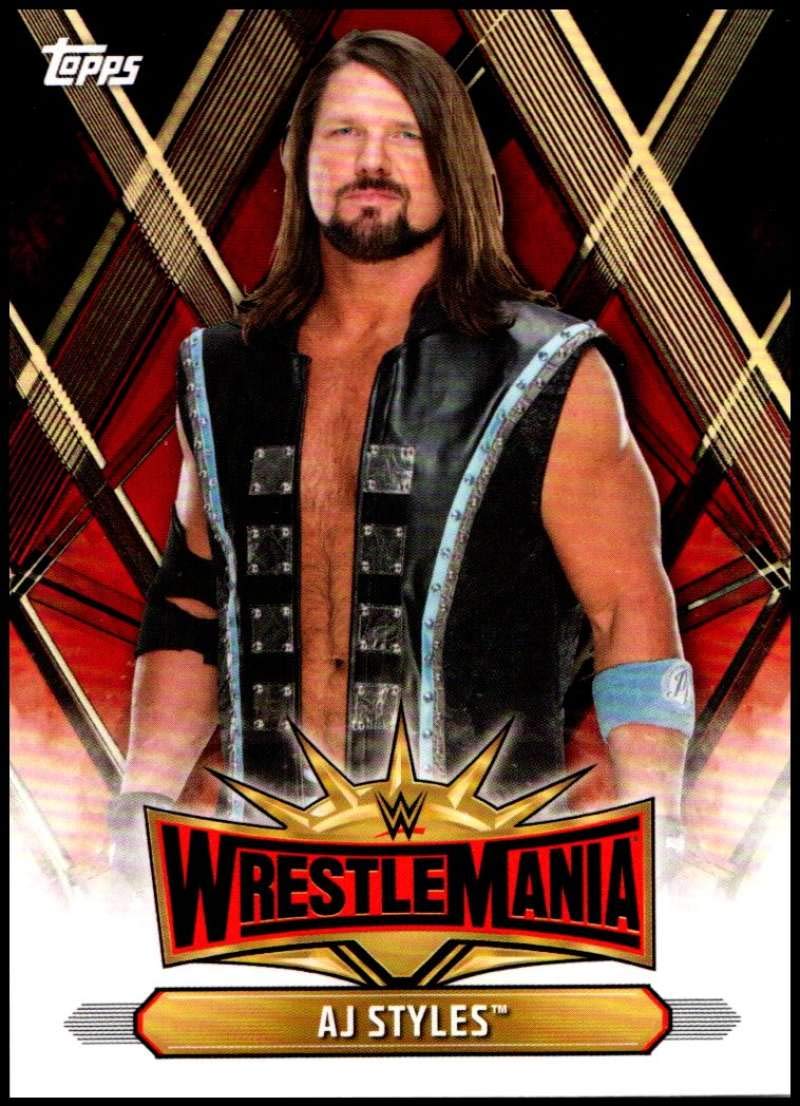 2019 Topps Road to WrestleMania 35 Roster Wrestling #WM-2 AJ Styles Official WWE Trading Card