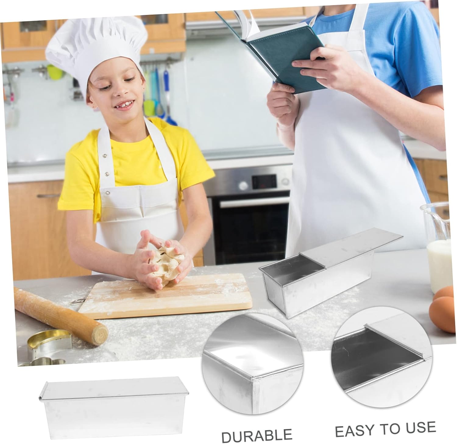 1pc Non-stick Toast Mold with Lid Kitchen Baking Tool for Bread and Cake Bakeware for Home Baking for Bread Capacity